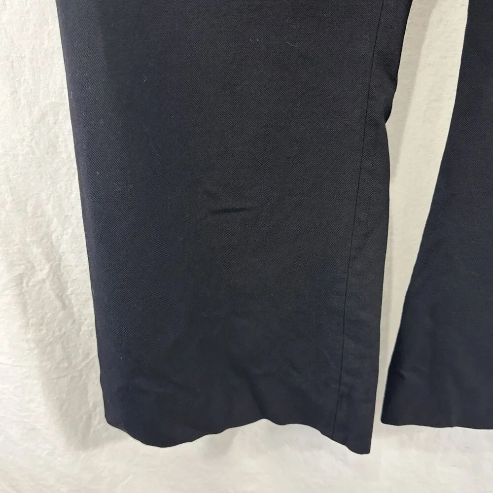 Vintage Black Sailor Wool Flap Front Uniform Wide Leg Tied Back Pants Mens 42R